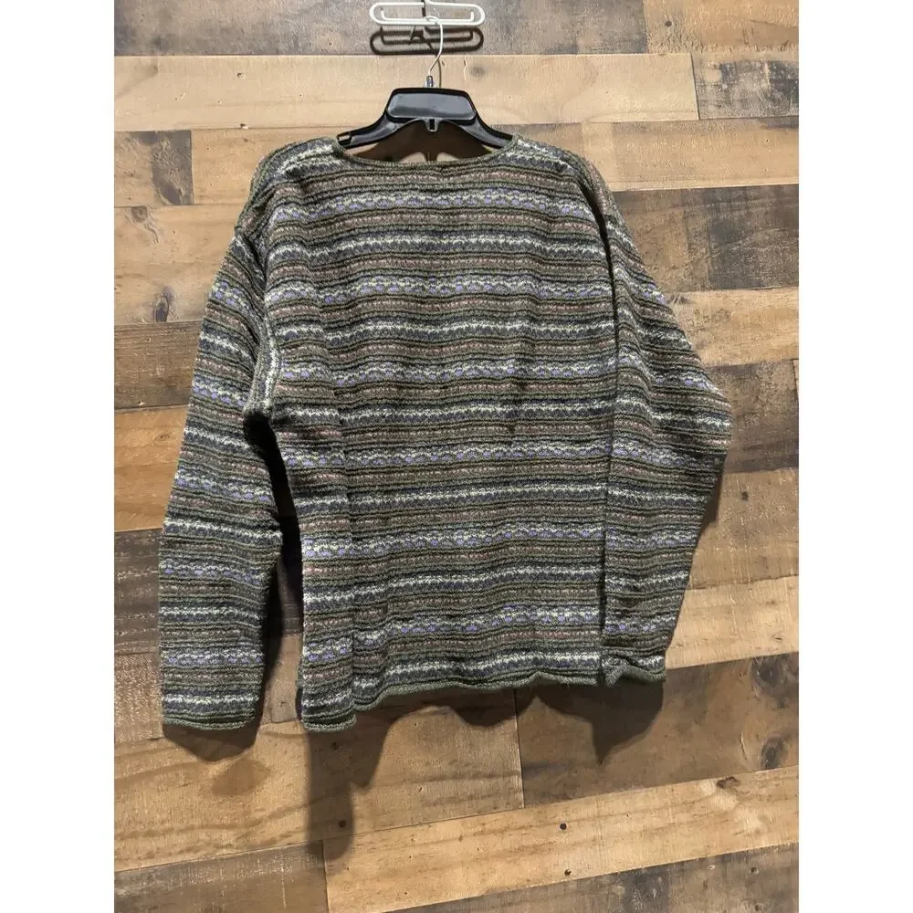 Vintage 1980s ALPS- Olive Grove-V-Neck Sweater - Size XXL - Picture 8 of 8